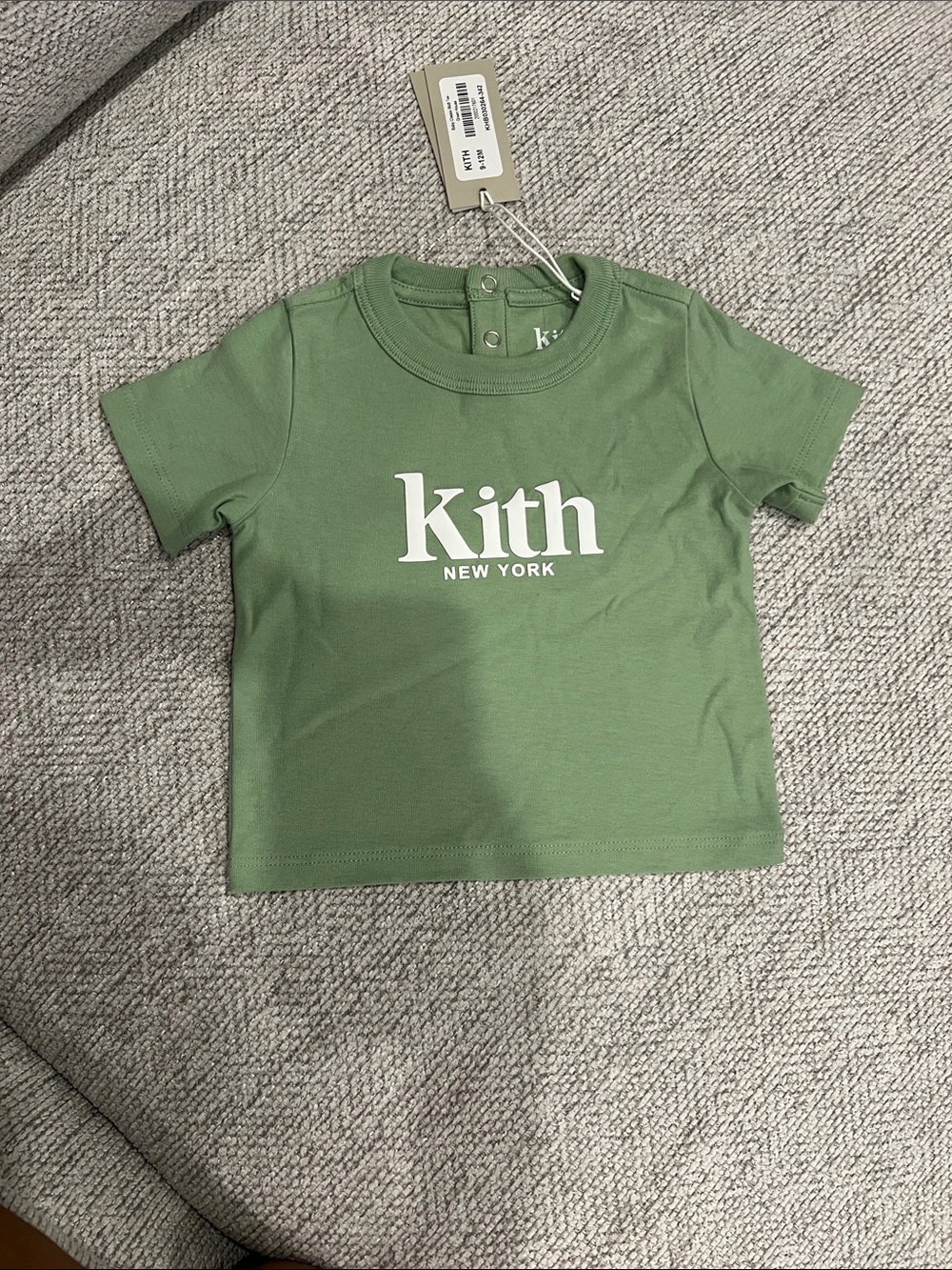 Kith Sage Green Logo Short Sleeve Tee